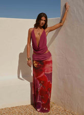 Falda maxi Blushing Bloom - Violette Bloom