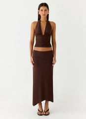 Top halter Kerrie - Chocolate