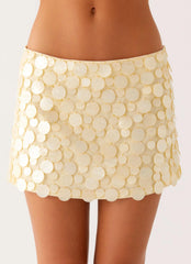 Minifalda estrella de cine - Amarillo