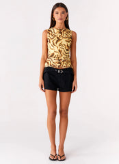 Mini shorts vaqueros Montana - Negro