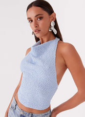 Top Halterneck Rhemmy - Azul