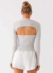 Top Carissa con Espalda Abierta - Gris