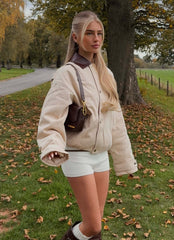 Chaqueta blusón de sarga Airplane Mode - Natural