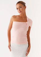 Top de Tricô Tansy - Rosa