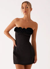 Minivestido strapless Patsie - Negro