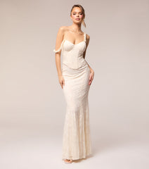 Giorgina Lace Corset Flower Formal Dress