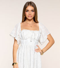Picnic Flirt Eyelet Mini Dress