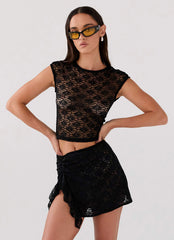Blusa de Renda Tiffany - Preto