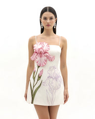 Iris Appliqu�� Mini Dress - White