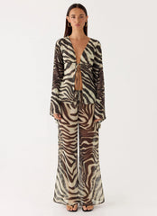 Calça Jadia Boca de Sino - Zebra