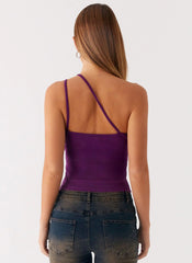 Top con botones Optix - Ciruela