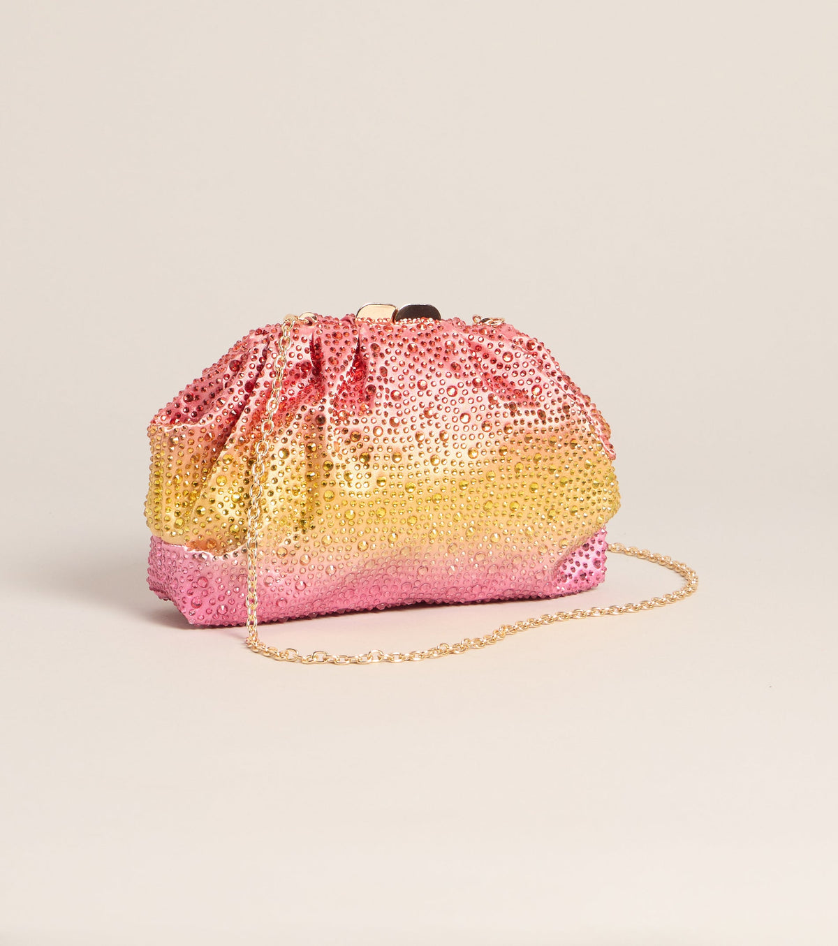 Pretty Glow Moment Ombre Satin Clutch