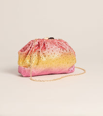 Pretty Glow Moment Ombre Satin Clutch
