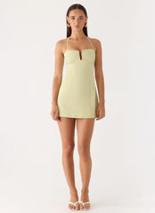 Minivestido Halter Leah - Sálvia