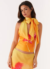 Top Nala - Naranja floral