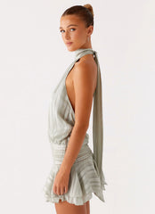 Minivestido de gasa Willow - Verde