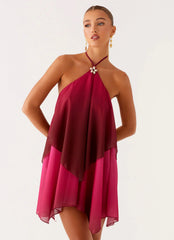 Minivestido Twin Flame – Gradiente Fúcsia