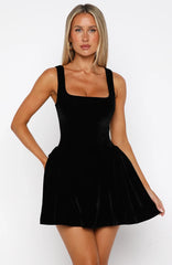 Minivestido Midnight In Paris de Veludo Preto