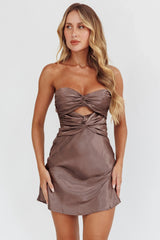 Minivestido Good Impression Double Twist Charcoal