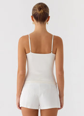 Top Cami Garrix Bead - Off-white Arrecife