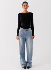 Blusa de Tricô Manga Longa Dandelion - Preto