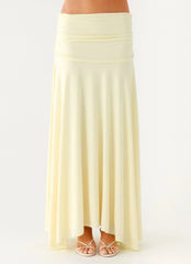 Falda Liana Maxi Fruncida - Amarillo