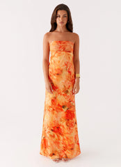 Maxivestido Carmen - Estampado floral atardecer