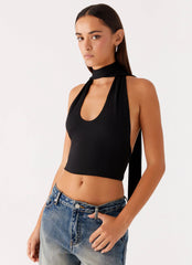 Top Chrysta Halterneck - Preto