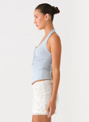 Top Diego Halter - Azul