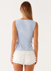 Top com Fivela Cherish You - Azul Bebê