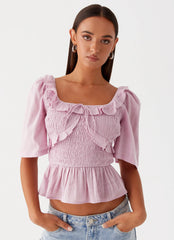Blusa Franzida Hidden Gem - Roxa