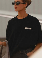 Camiseta Oversized Signature - Preto
