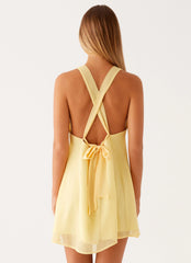 Minivestido Industrial - Amarelo Pastel