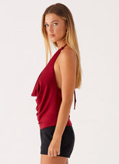 Top Dasha Gola Cowl - Vermelho