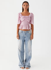 Blusa Franzida Hidden Gem - Roxa