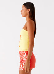 Top Tomara que Caia Danta - Amarelo