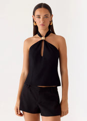 Top Halter Odetta - Negro