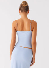 Top de tirantes Garrix Bead - Azul celeste