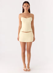 Mirna Micro Skort - Amarillo Limón