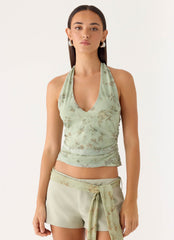 Top halter Habla Demasiado - Helecho Ralo