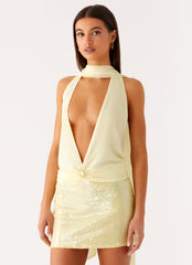 Top Lenço Lilo - Amarelo