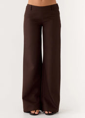 Pantalones de tiro bajo Hot as Ice - Chocolate