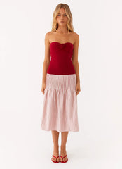 Blusa de tricô Hidden Hills Rose - Vinho