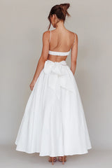 Falda maxi anudada Love Songs blanca