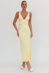 Vestido Maxi Decote V Soul Fire Manteiga