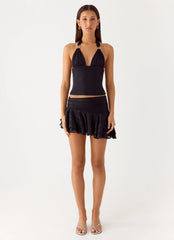 Minifalda de chifón Willow - Negra