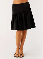 Falda Midi Rayna - Negro