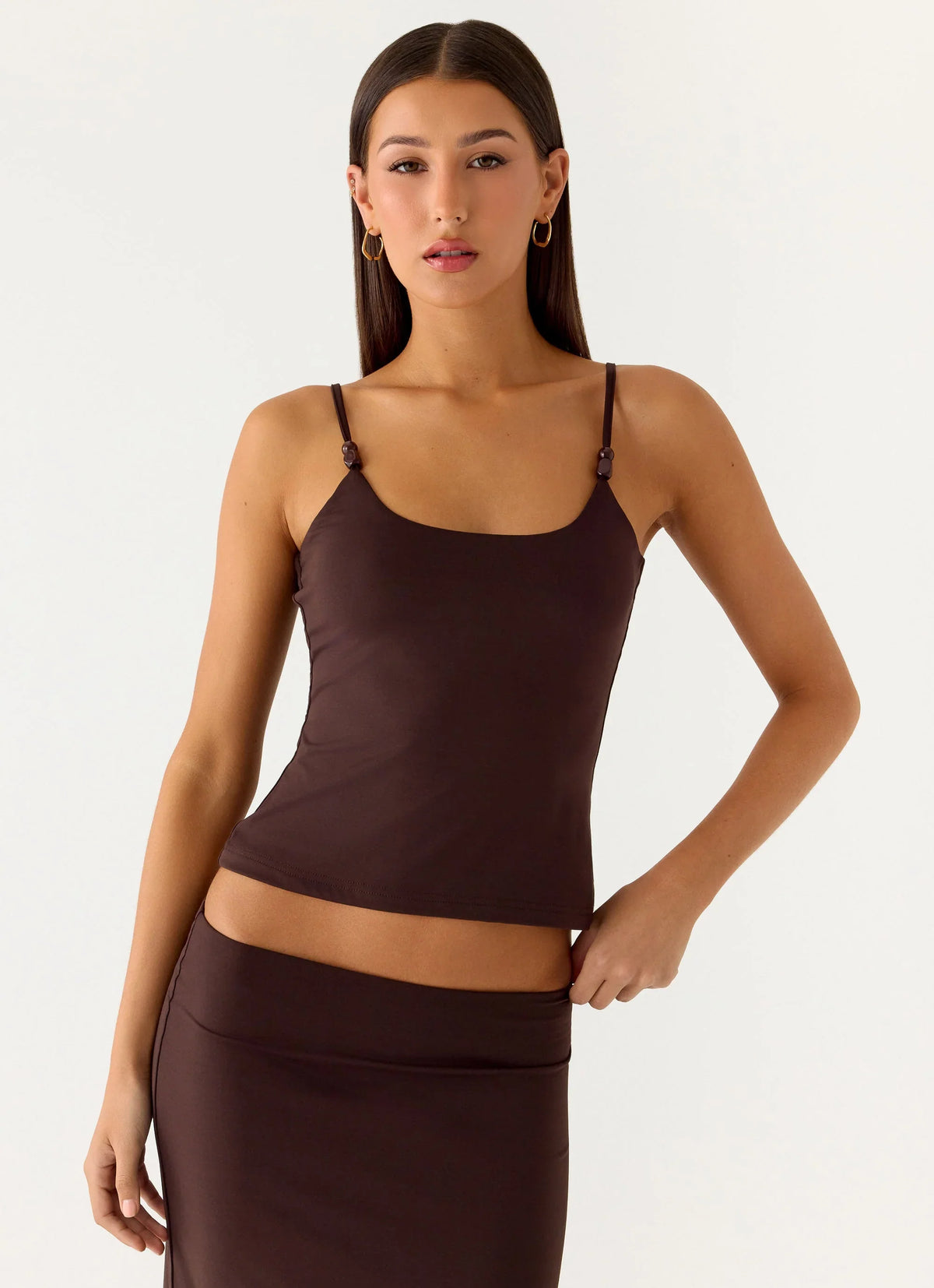 Top de tirantes Garrix Bead - Chocolate