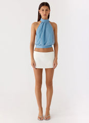 Top halter Cantrall - Azul