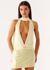 Top Lenço Lilo - Amarelo